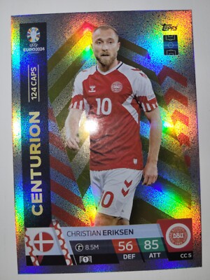 Topps Match Attax EURO 2024 CC 5  Centurion Christian Eriksen Dänemark