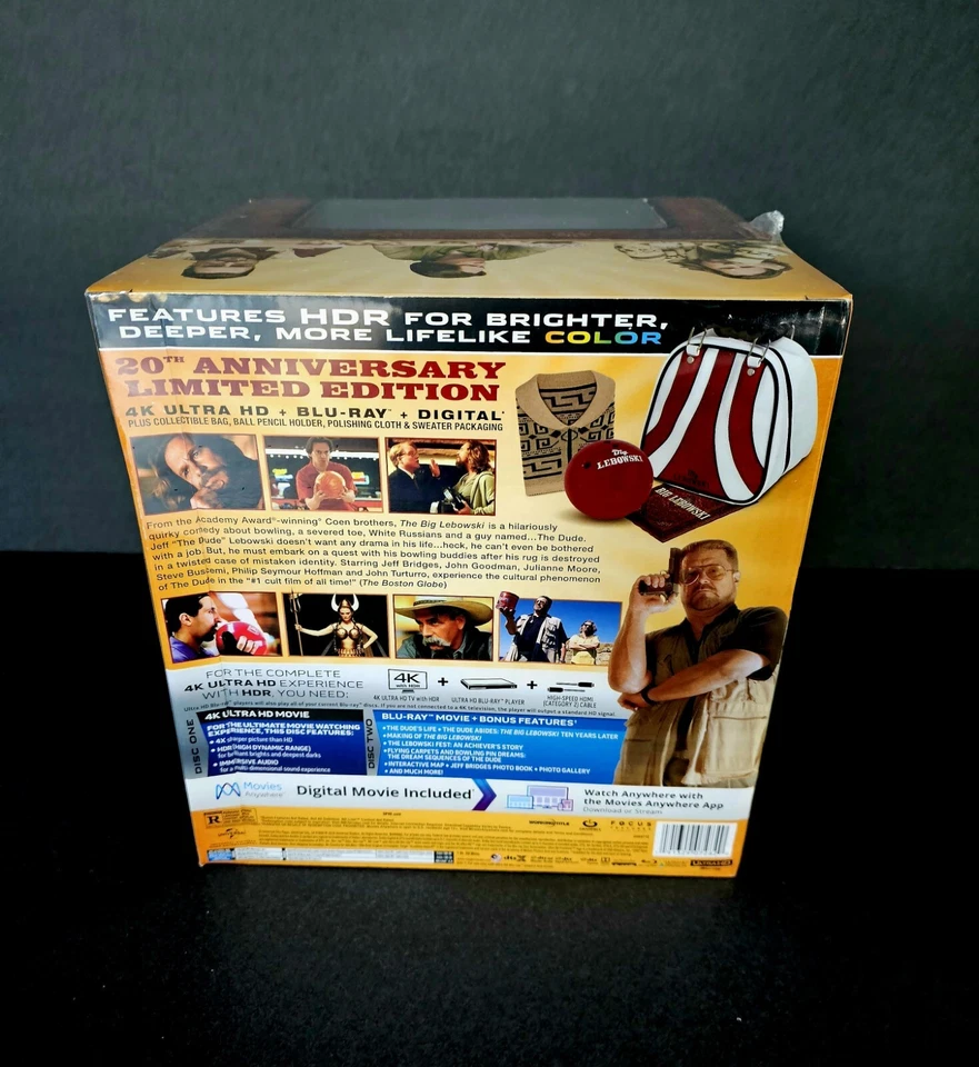 The Big Lebowski 4K UHD Bluray 20th Anniversary Limited Edition Box NEW OOP Rare - Image 3 of 4