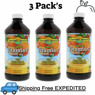 3 Pack S Dynamic Health Laboratories Liquid Vitamin C Natural Flavors 16 Oz 790223100396 Ebay