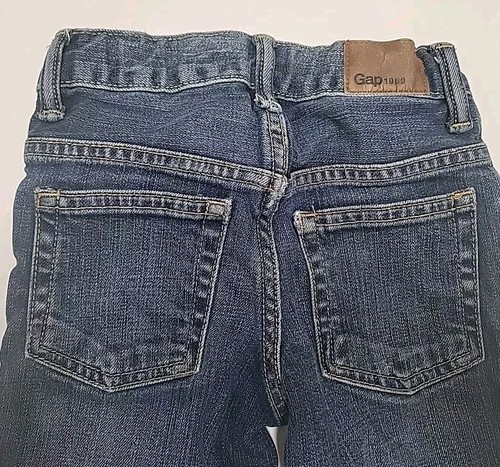 Baby Gap Kids 5 Blue Jean Skinny Adjustable Waist Distressed Denim Stretch - Picture 18 of 18