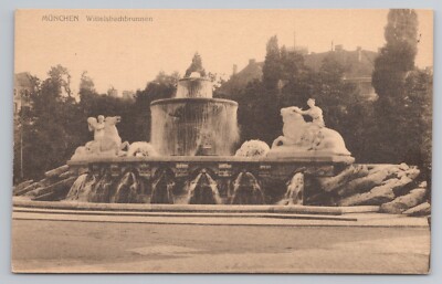 Wittelsbacher Brunnen in Munich MÜNCHEN Germany Postcard
