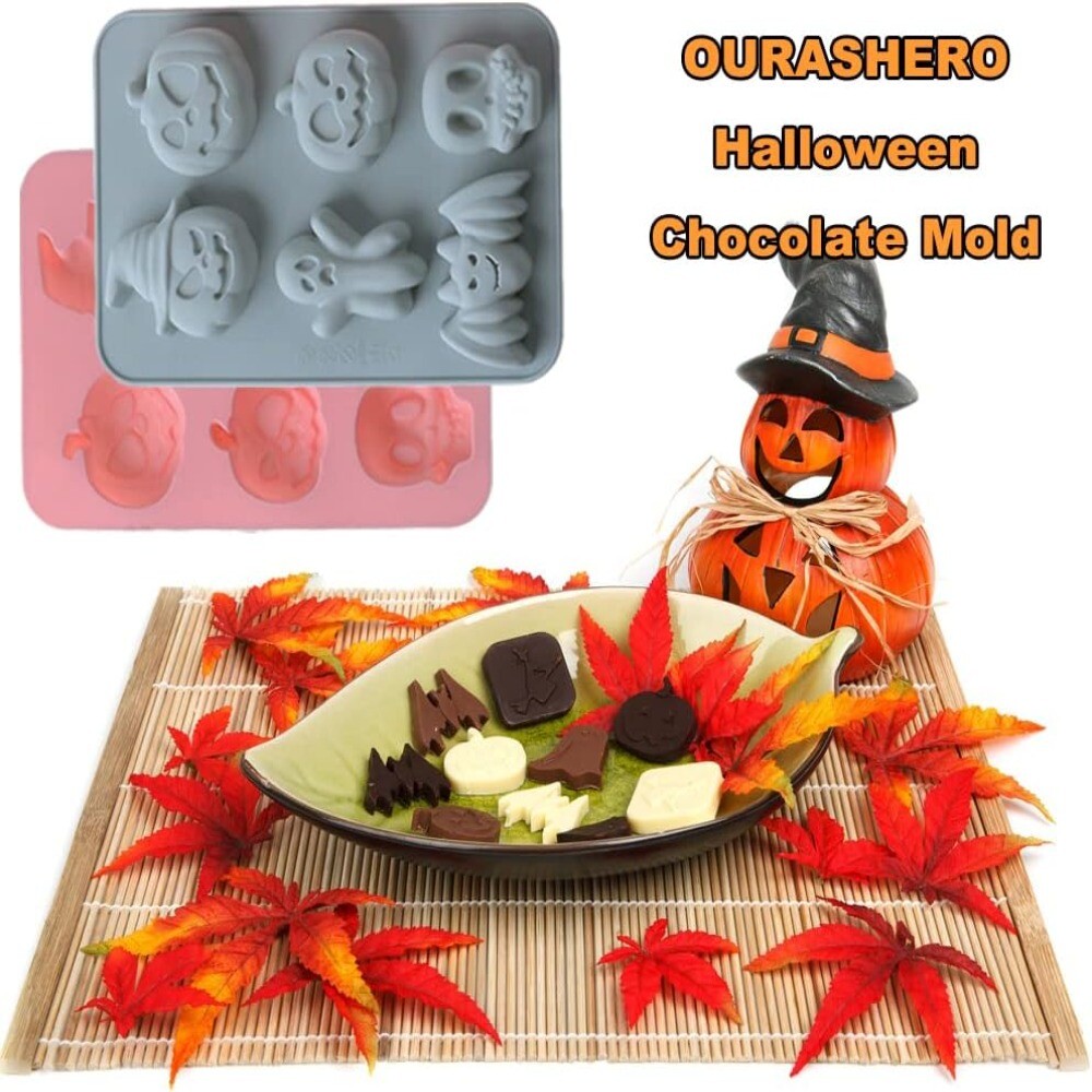 2PCS 21.5*15.2cm Halloween Jello Molds Halloween Cake Molds 21.5*15.2cm