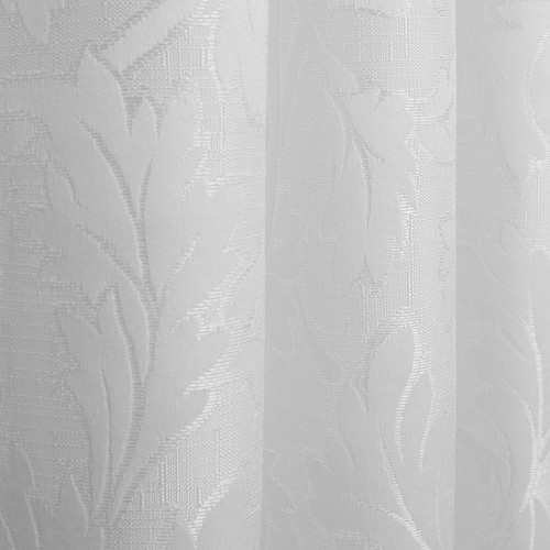 Flora Scrolling Leaf Jacquard Scalloped Window Curtain Valance 18"x52" - 第 14/18 張圖片