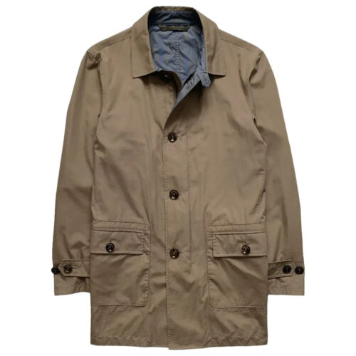 Ermenegildo Zegna Button-Down Trench Coat Beige Size 50R (L)