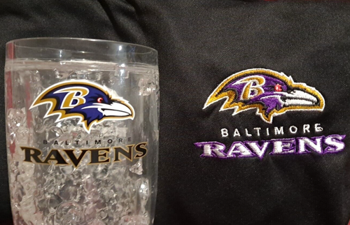 NFL Baltimore Ravens Men's Hoodie Dunbrooke Black Size Large (L) and Pilsner Cup - Picture 5 of 16