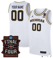 NWT Michigan Wolverines Custom Name Number Jordan Stitched White Jersey S-3XL