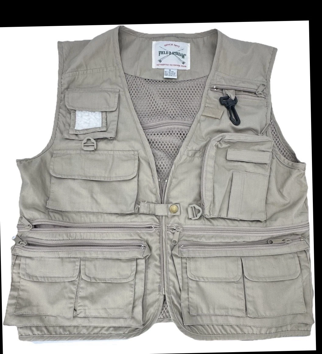 Field & Stream Fly Fishing Vest Mens Medium Tan Multi Pocket Outdoor Hiking
Opens in a new window or