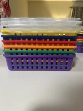 Target Up&Up  Small Baskets with Lids Bright  Colors, Teacher Supplies - 6 pack