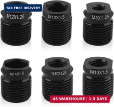 6PCS Shift Knob Adapter Set,M8/M10/M12/M14 Stick Shift Knob Thread Adapter for T