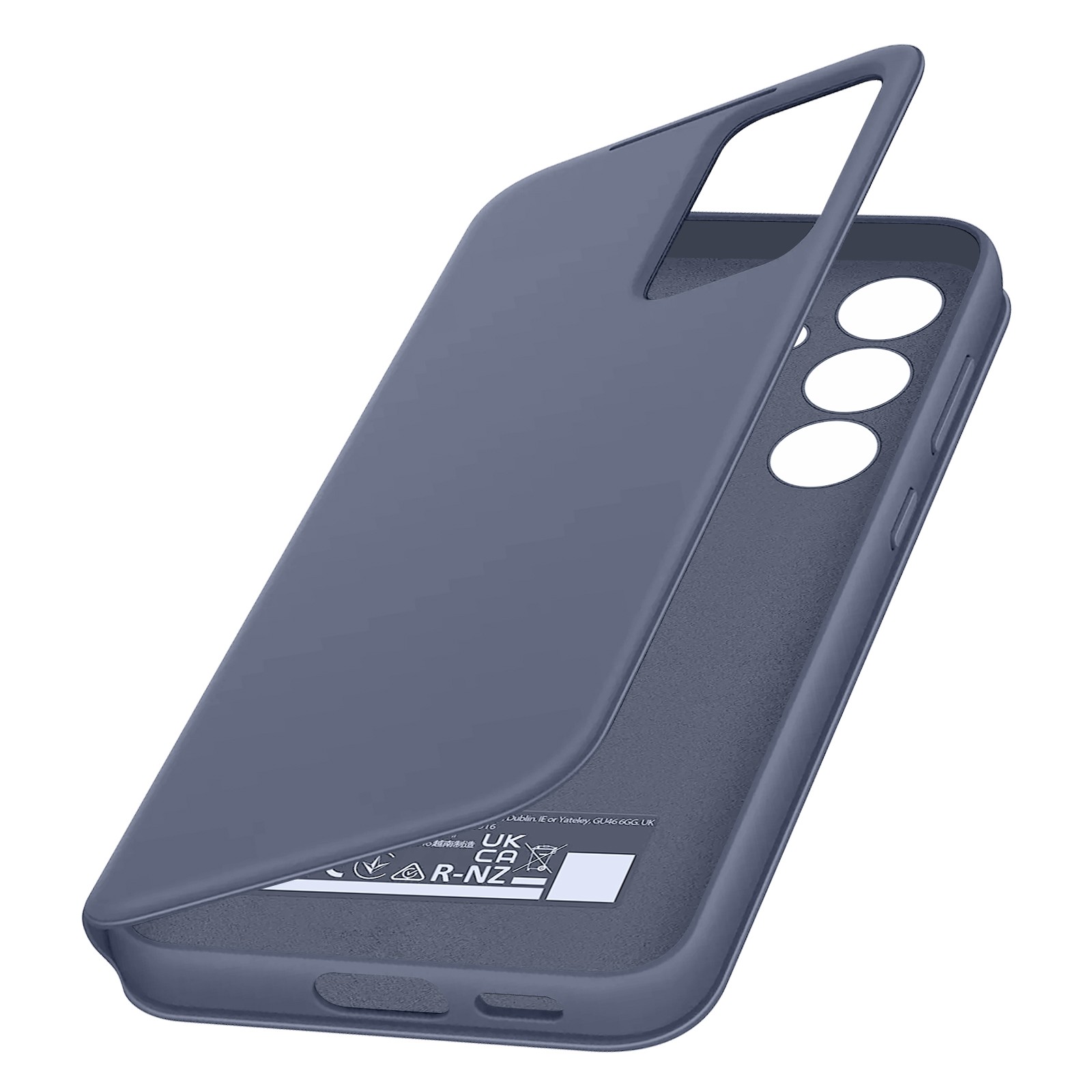 Coque fenêtre interactive S24 étui portefeuille pratique pour actifs urbains bleu