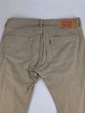 Men's 36x36 Levis 501xx Jeans Straight Beige Buttonfly Denim Cotton Medium Wash