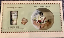 Royal Worcester Nursery Rhymes bowl cup Set. Jack  Jill and Humpty Dumpty.