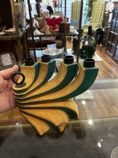 Design House Stockholm Nordic Light 7 Arm Folding Candle Holder Green J Grundell