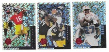 1998 Score Football ARTIST'S PROOF LOT OF 3 Leaf RC Shannon Sharpe Chris Sanders