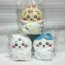Chiikawa Baby Plush Swaddle Blanket Plush Chiikawa Usagi Hachiware Set Of 3 NEW