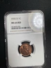 Beautiful High Grade 1935-D Lincoln Cent.  NGC GRADED MS 64 RED