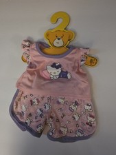 Build a Bear Hello Kitty Pajamas Outfit Sanrio Pink Purple Sleeping Set Sanrio