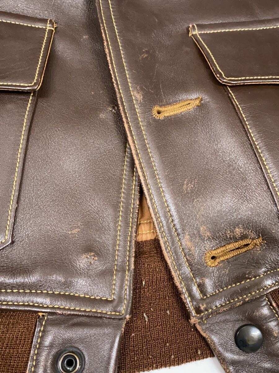 Buzz Rickson’s Flight Jacket 38 Horsehide Brown L… - image 5