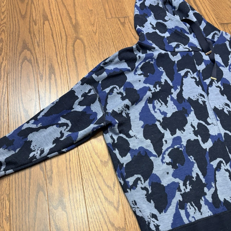 We Norwegians Suéter Sudadera con Capucha Azul Camuflaje Algodón Suave Sudadera Suéter Grande  Foto 4 de 4