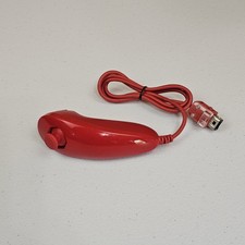 OEM Nintendo Wii Nunchuck Controller Red - Tested  Working