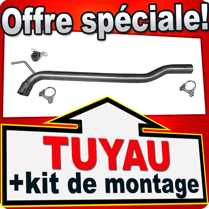 Tuyau avant en acier inoxydable pour VW T4 Transporter 2.4 D et 2.5 TDI