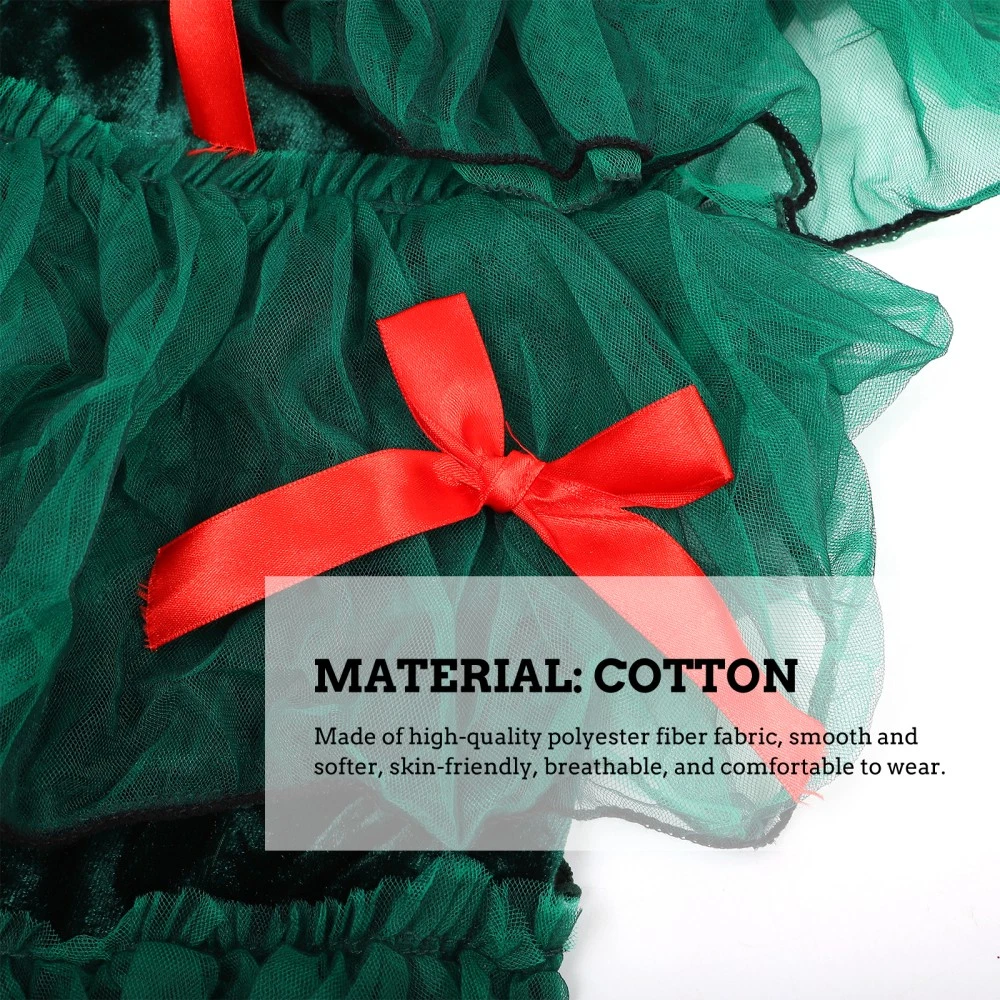 VETEMENTS Costumi verdi per feste di Natale scenico spettacoli vestiti bambina