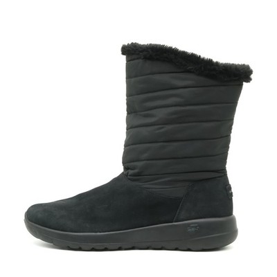 Skechers Damen SN15514 Stiefel Schwarz Textil/Leder Mittel Gefüttert EU 42