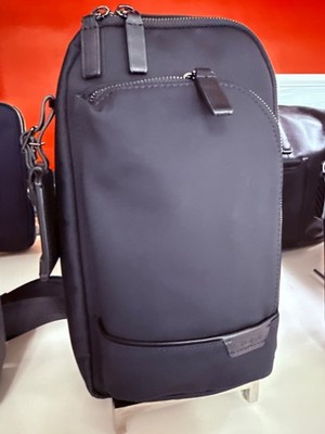 NEW Tumi Harrison GREGORY Nylon Sling Crossbody Bag Backpack - SOLID BLACK