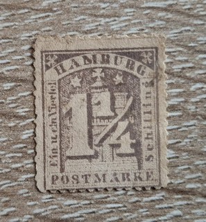 Alte Briefmarke aus Hamburg/Altdeutschland