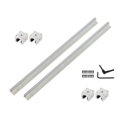 2Pcs SBR12-500mm Linear Guide Rails with SBR12UU Bearing Blocks 4Pcs