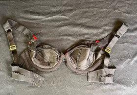 Pair of Agent Provocateur 32D Bras: &lsquo;Sprinkle&rsquo; & Black Mesh w/ Pink Lace Trim