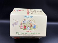 NEW   Royal Doulton Bunnykins England Baby Set Plate  Two Handled Mug