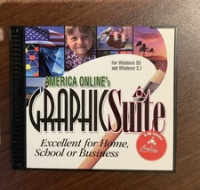 Vintage 1997 America Online s Graphic Suite AOL For Windows 3.1 95 NEW