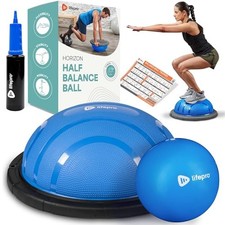 Half Balance Ball Trainer - Stability Ball for Exercise, Full-Body Blue
