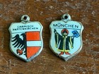 Vintage 800 Silver Garmisch-Partenkirchen & Munchen Enamel Shield Charm Lot — photo 5