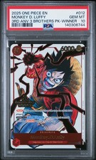 2025 ONE PIECE 3RD ANV TOURNAMENT 3 BROTHERS PACK WINNER MONKEY D. LUFFY PSA 10