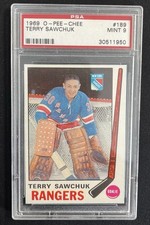 1969 O-Pee-Chee Terry Sawchuk PSA 9 - #189 Last Player Card POP 173 1 Higher