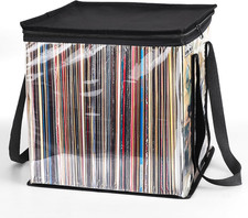Vinyl Record Storage Bag, 12" LP Albums Storage Case W/Handle