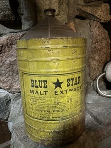 Blue Star Malt Extract Jug Prohibition Era