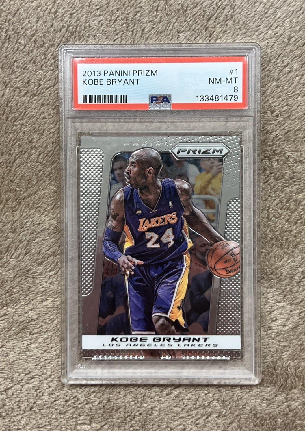 Kobe Bryant 2013 Prizm base #1 PSA 8 NM-MT LAKERS