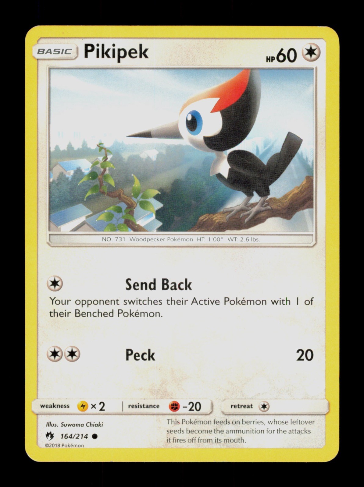 Pikipek Lost Thunder 164/214 Pokemon Trading Card TCG CCG