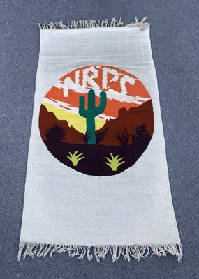 Vintage 70s New Riders of the Purple Sage Tapestry Rug Grateful Dead 76x42