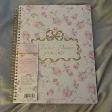 Love Shack Fancy X Target- Yoobi Ribbon Rosa Monthly And Weekly Teacher Planner