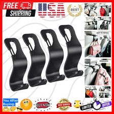 Car Seat Headrest Hooks 4 Pack, Purse Hook for Cars with Non-Slip Lock
