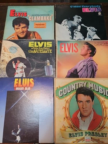 Elvis Presley Vintage Vinyl Record Lot G-VG