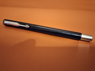 Vintage Parker Vector Advertisement Rollerball Pen, Blue Needs Refill