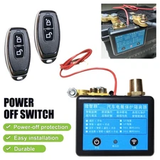 Wireless Dual Remote Control Car Battery Disconnect Power Master Switch Isolator