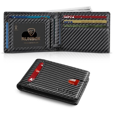 RUNBOX Wallet for Men Slim 11 Credit Card Holder Slots Leather RFID Blocking ...