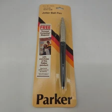 Parker Jotter Ball Pen Dark Blue Stainless Cap Vintage