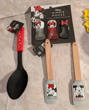 Lot Of Mickey Minnie Mouse Kitchen Utensils includes Spatulas, Clips And Spoon